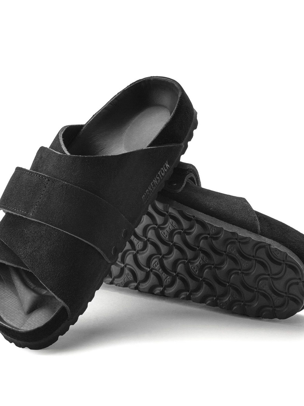 Birkenstock black suede Kyoto slides 37